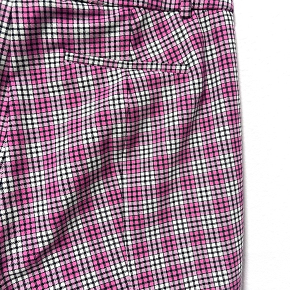 J. Crew Cameron slim crop pant in pink plaid 6 - Picture 7 of 9